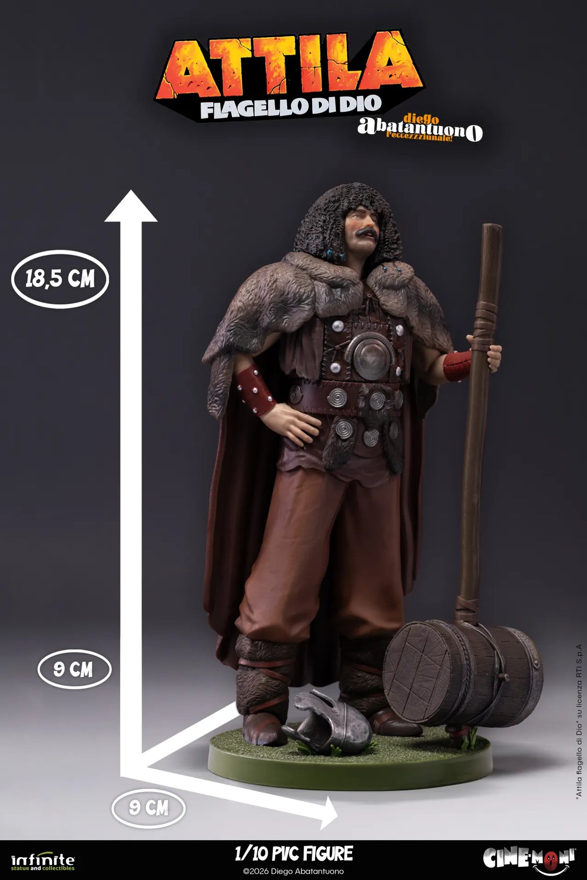 Diego Abatantuono Attila Cine-moni Pvc Figure