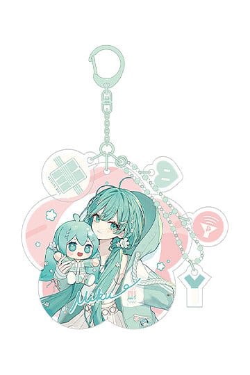 Character Vocal Series 01: Hatsune Miku Miku Hug Series Acrylic Keychain: Flower Ver. 8 cm Sortiment (5)