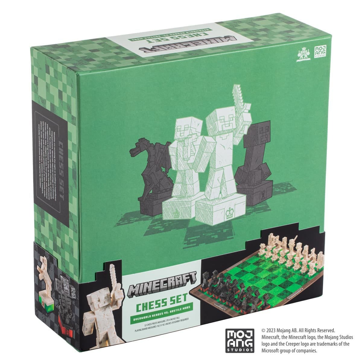 Minecraft Chess Set Overworld Heroes vs. Hostile Mobs - Damaged packaging