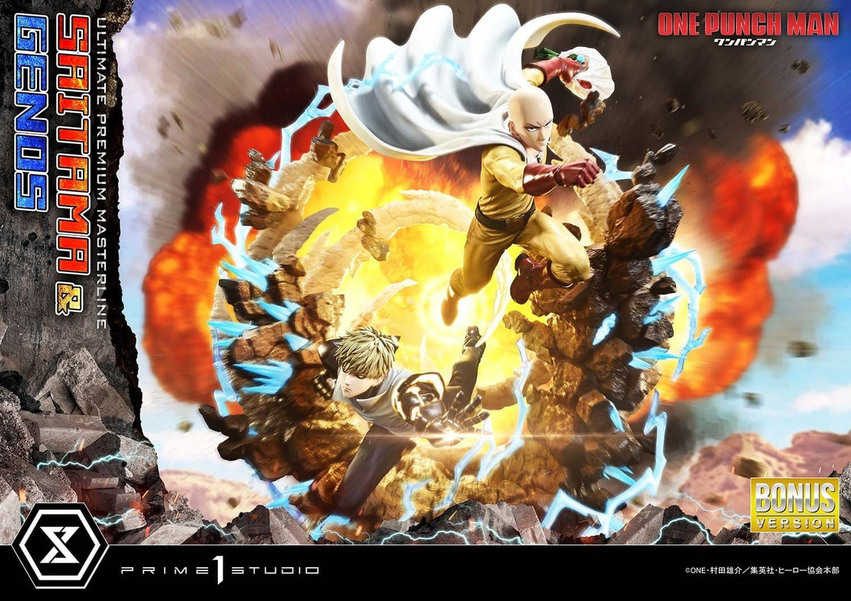 One-Punch Man Ultimate Premium Masterline Series Statue 1/4 Saitama & Genos DX Bonus Version 73 cm