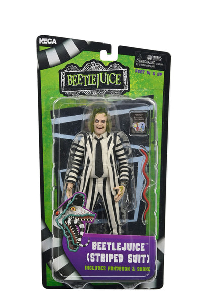 Beetlejuice 1988 Black and White Striped Suit Action Figure 18 cm