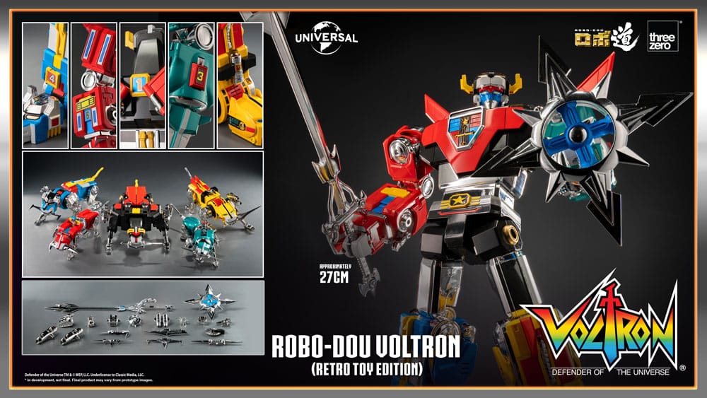 Voltron: Defender of the Universe Robo-Dou Action Figure Voltron Retro Toy Edition 27 cm