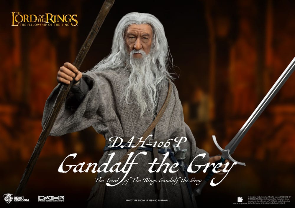 Lord of the Rings Dynamic 8ction Heroes Action Figure 1/9 Gandalf the Grey 21 cm - Damaged packaging