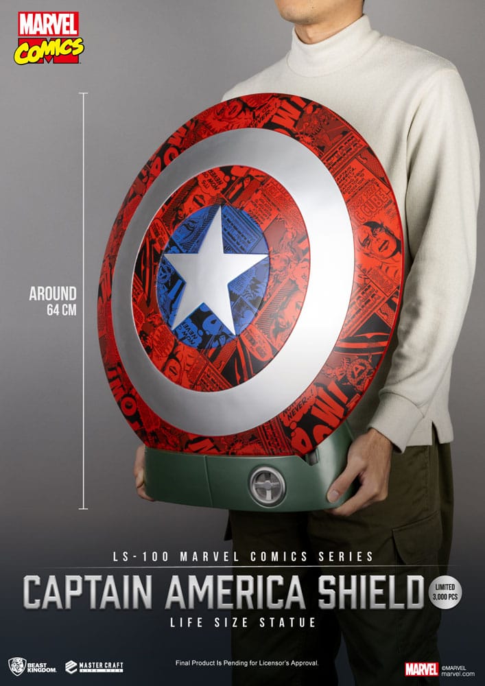Marvel Comics PVC Captain America Shield Life Size Statue 64 cm