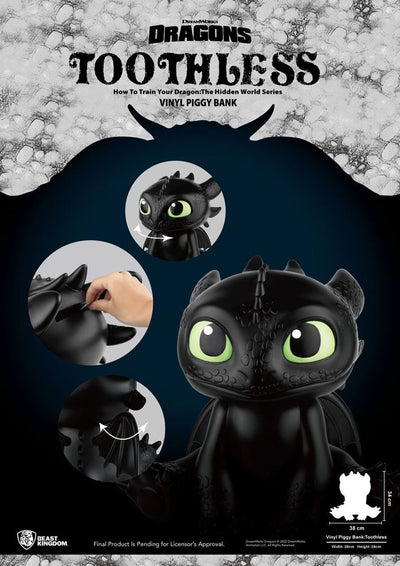 How To Train Your Dragon Piggy Vinyl Bank Toothless 30 cm