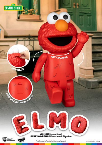 Sesame Street Syaking Bang Vinyl Piggy Bank Elmo 47 cm - Damaged packaging