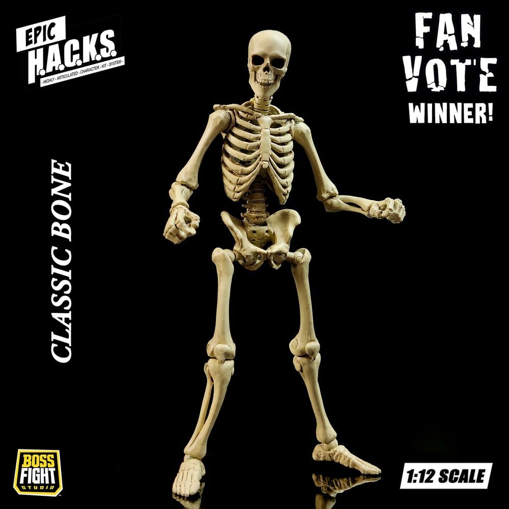 Epic H.A.C.K.S. Action Figure 1/12 Skeleton Blank Classic Bone