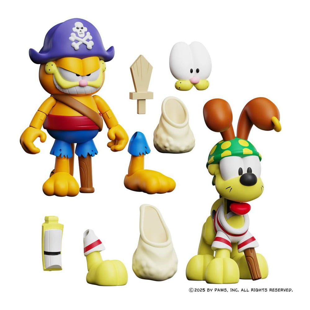 Garfield Action Figures 2 Pack Pirate Garfield and Pirate Odie