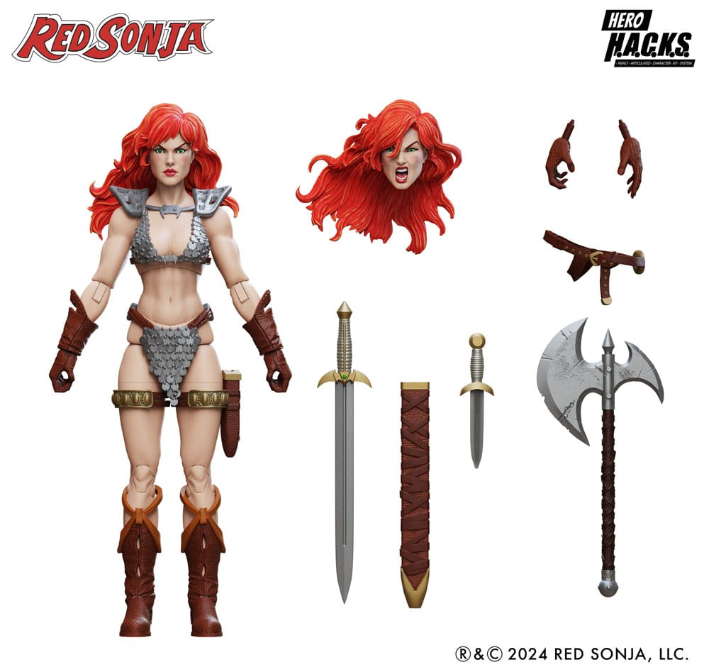 Red Sonja Hero HACKS Action Figure Red Sonja