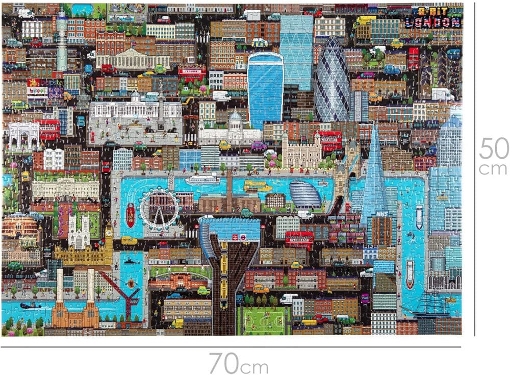 8-Bit Pixel Puzzle London Level 3 1000 Pieces