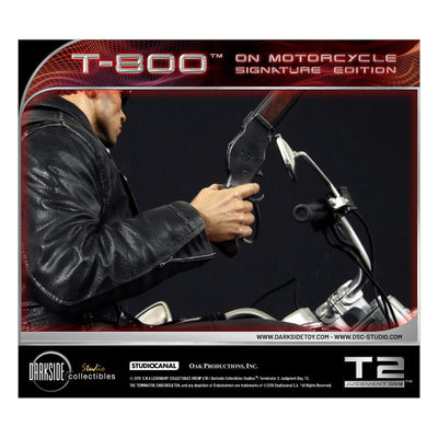 Terminator 2 Statue T-800 On Motorcycle Limited Signature Edition Exclusive 70 cm