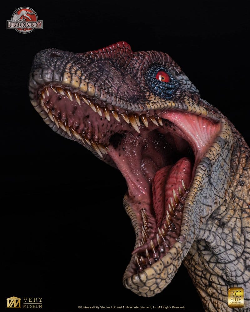 Jurassic Park III Life Size Bust Male Alpha Velociraptor "Blood Knight" 83 cm