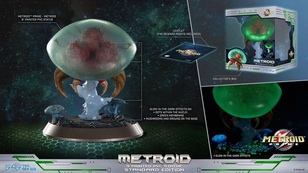 Metroid Prime PVC Figure Metroid (Standard) (Glow in the Dark) 21 cm