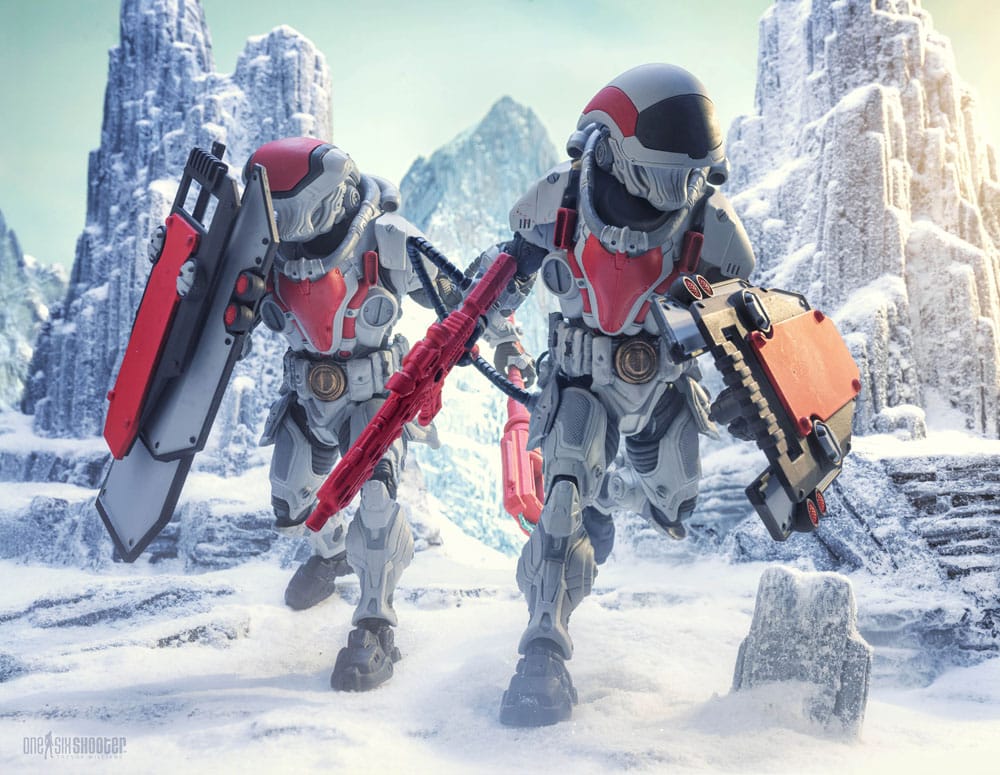 Cosmic Legions: Outpost Zaxxius Actionfigur T.U.5.C.C. Phantom Trooper - Damaged packaging