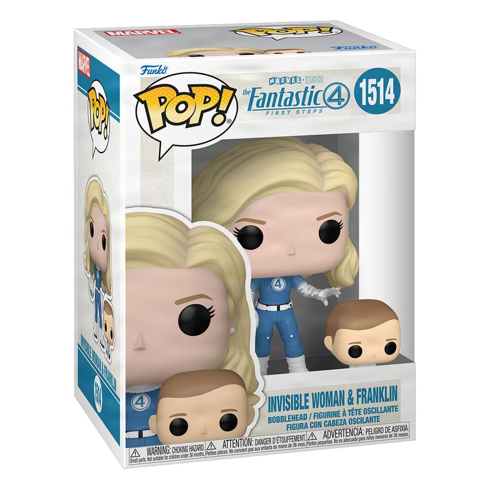 The Fantastic Four: First Steps POP! & Buddy Marvel Vinyl Figure Invisible Woman & Franklin 9 cm