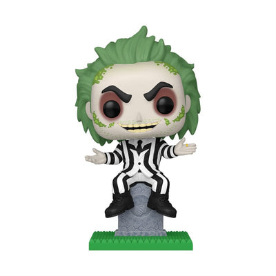 Beetlejuice POP! Plus Vinyl Figure Beetlejuice on Tombstone (Glow) Exclusive 9 cm
