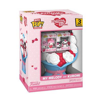 Sanrio Bitty POP! Bouquet Vinyl Figure 2-Pack My Melody & Kuromi (Valentine) 4 cm
