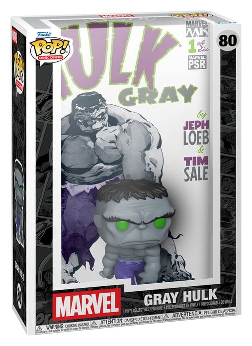 Marvel POP! Comic Covers Vinyl Figure Gray Hulk 9 cm