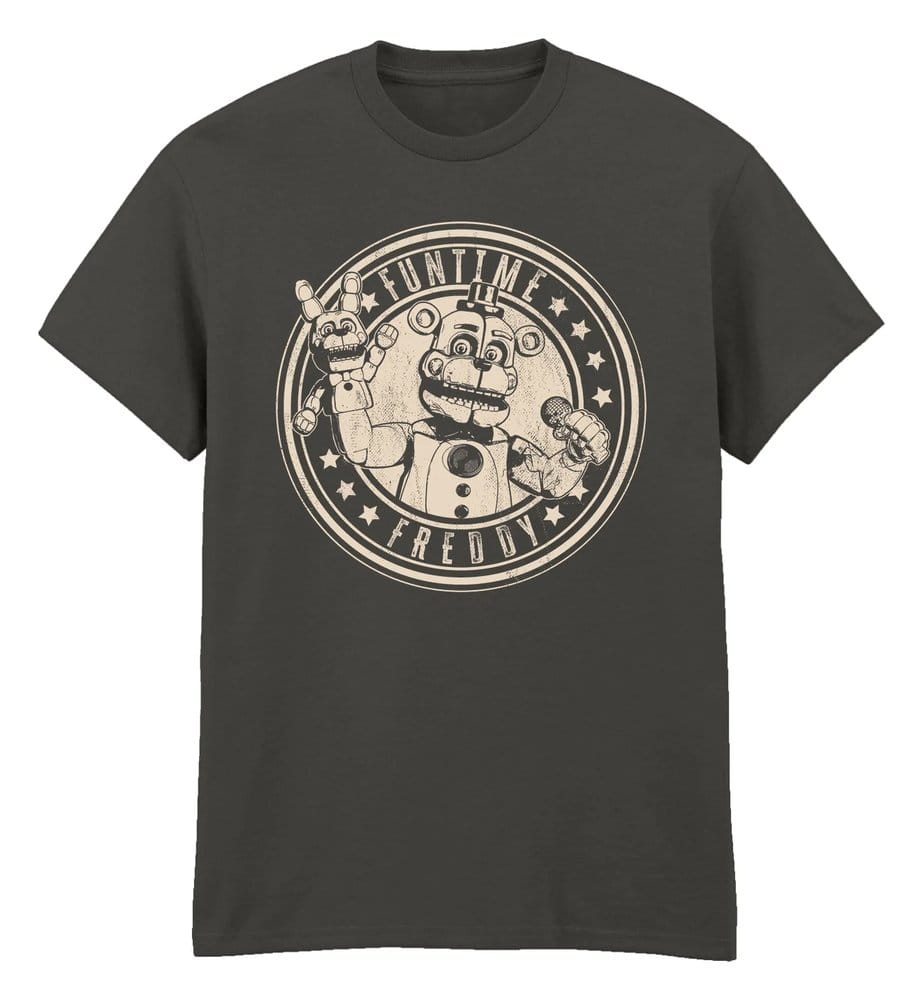 Five Nights at Freddy’s T-Shirt Funtime Freddy Distress Charcoal