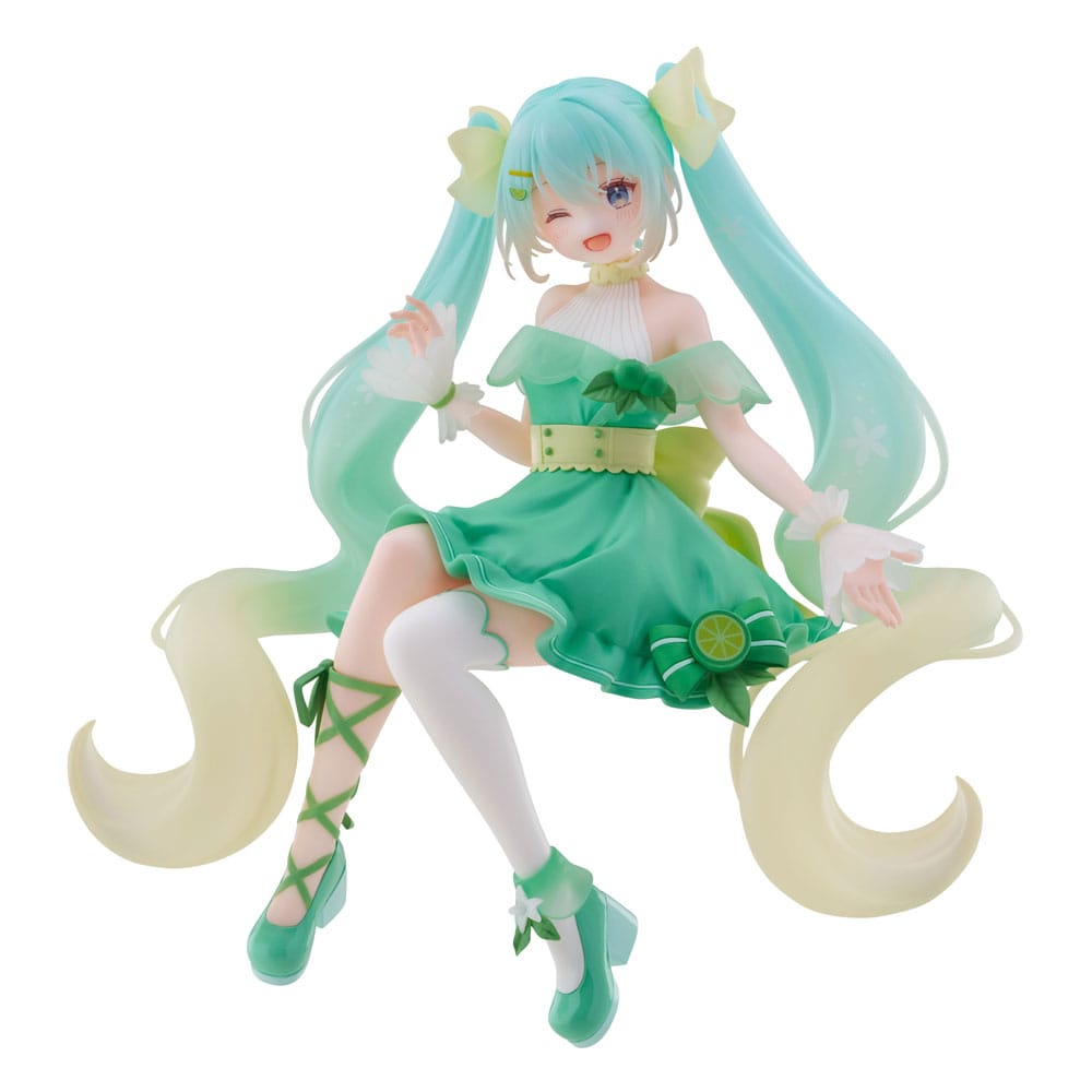 Hatsune Miku Noodle Stopper PVC Statue Hatsune Miku Lime Ver. 14 cm - Damaged packaging