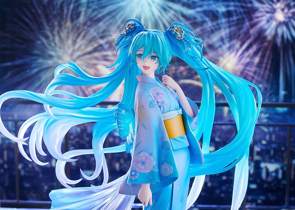 Character Vocal Series 01: Hatsune Miku PVC Figure 1/7 Music & Fire Works Ver. 23 cm