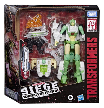 Transformers Generations War for Cybertron: Siege Deluxe Class Action Figure WFC-S15 Autobot Greenlight & Battle Masters Dazzlestrike 14 cm