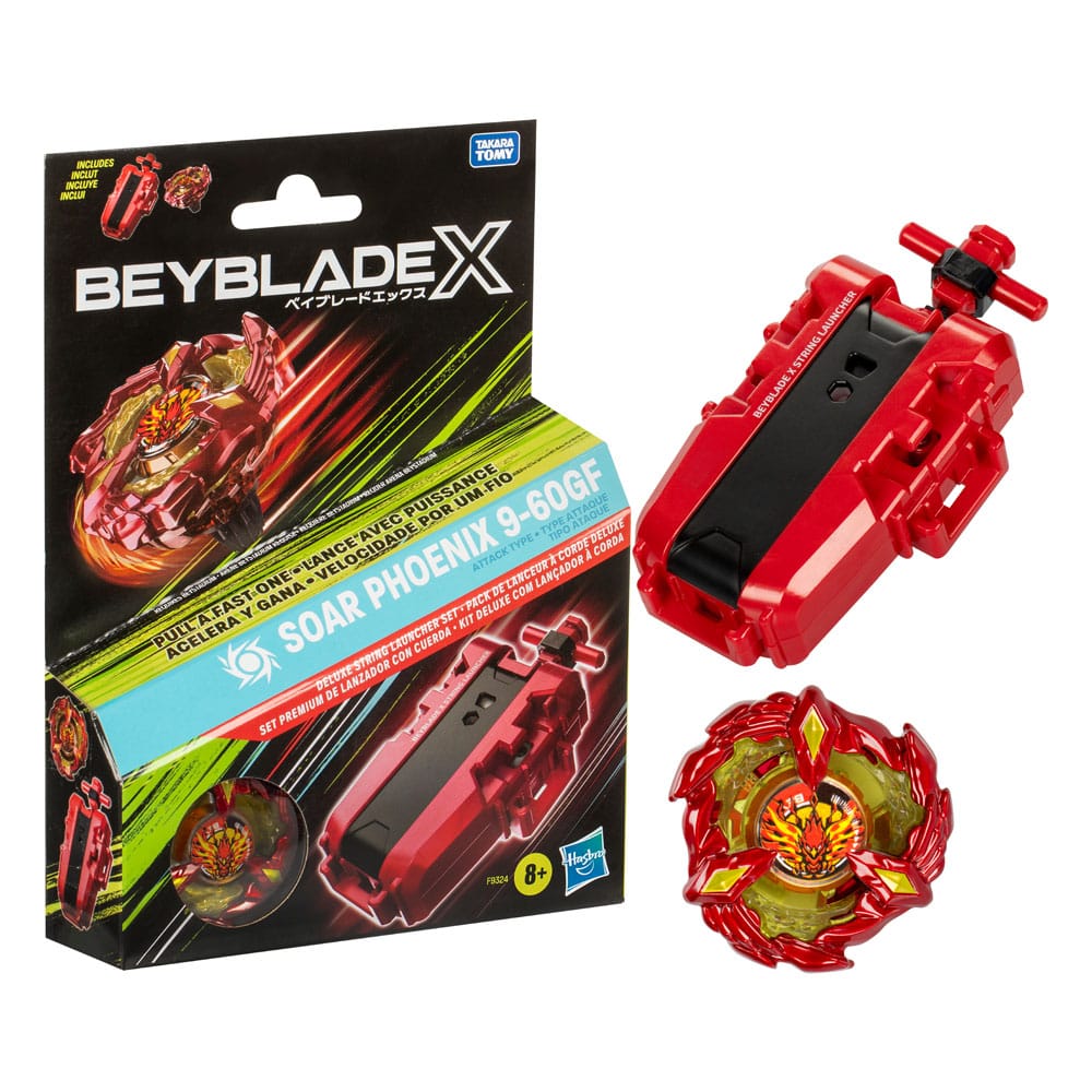 Beyblade X Soar Phoenix Deluxe String Launcher Set