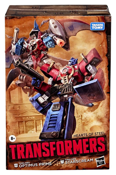 Transformers Timelines Hearts of Steel Comic Edition Action Figures Optimus Prime & Starscream 14 cm