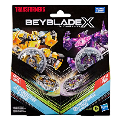 Beyblade X and Transformers Collab Bumblebee 3-60GP vs. Shockwave 5-80O