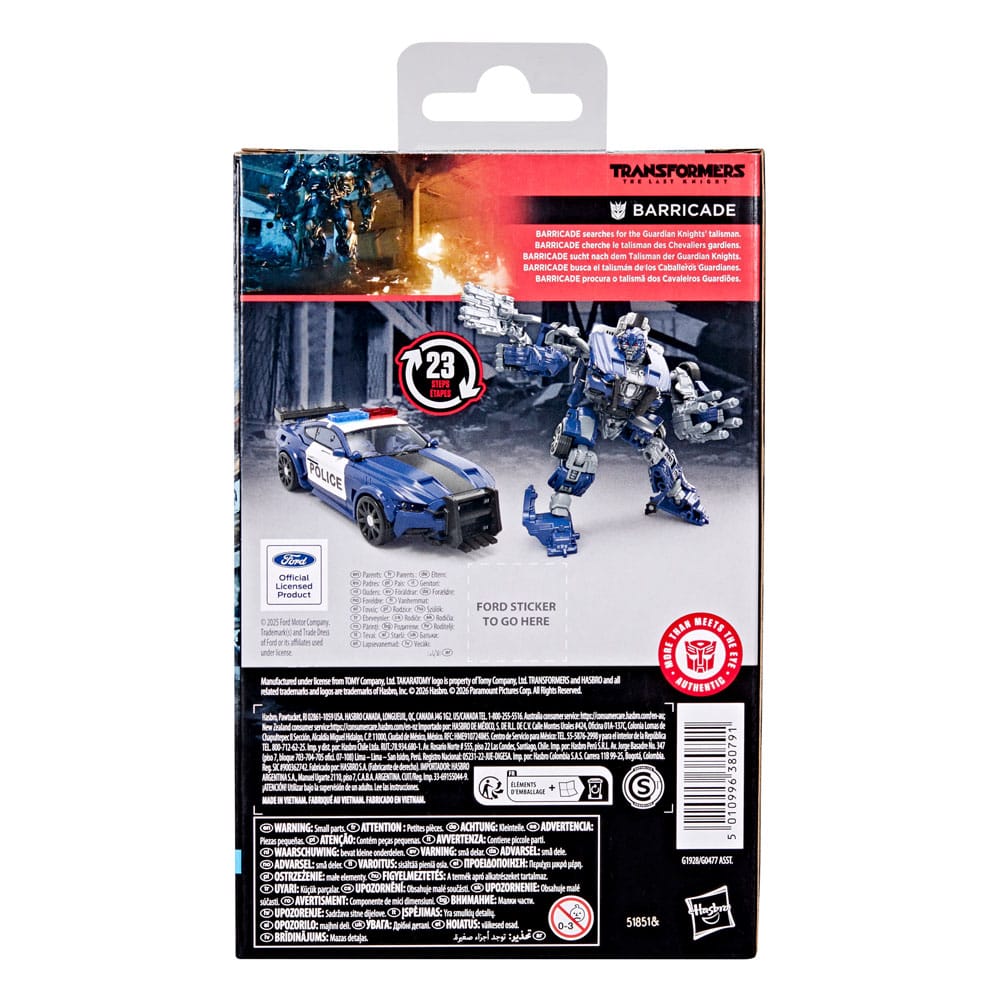 Transformers: The Last Knight Studio Series Deluxe Class Action Figure Barricade 11 cm
