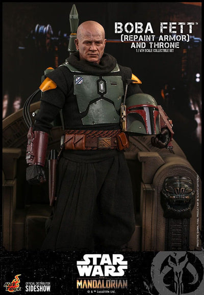 Star Wars: The Mandalorian Action Figure 1/6 Boba Fett Repaint Armor and Throne Special Edition 30 cm