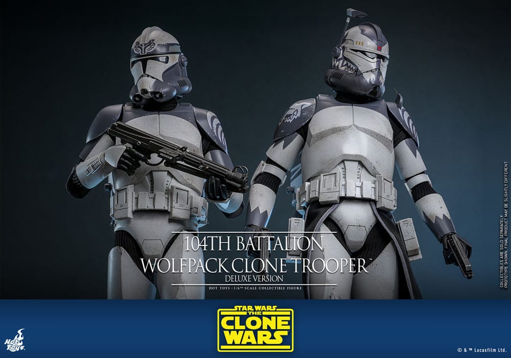 Star Wars The Clone Wars Action Figure 1/6 104th Battalion Wolfpack Clone Trooper Deluxe Version 30 cm - Damaged packaging