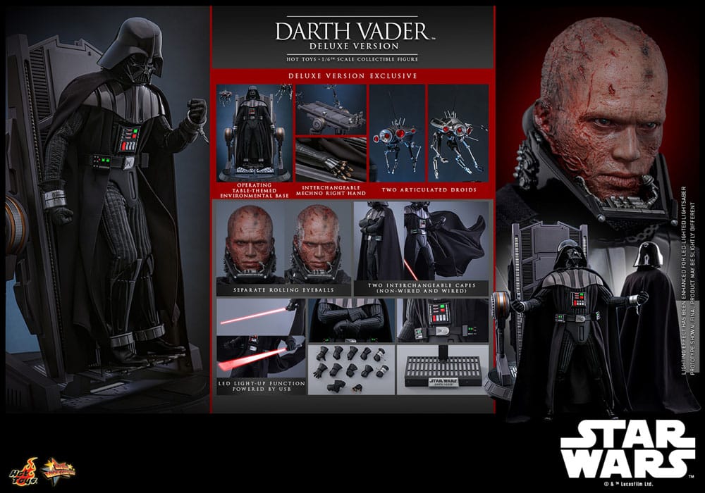 Star Wars: Episode III - Revenge of the Sith Movie Masterpiece Action Figure 1/6 Darth Vader (Deluxe Version) 35 cm