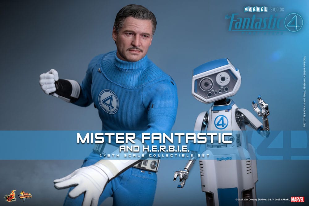 The Fantastic Four: First Steps Movie Masterpiece Action Figure 2-Pack 1/6 Mister Fantastic & HERBIE 30 cm