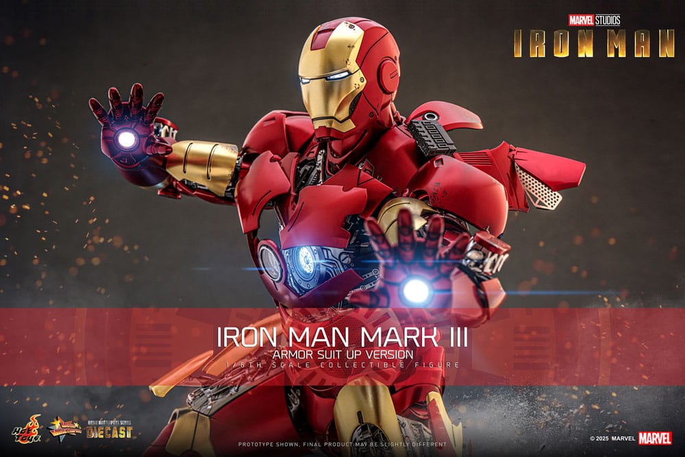 Iron Man Movie Masterpiece Diecast Action Figure 1/6 Iron Man Mark III (Armor Suit Up Version) 32 cm