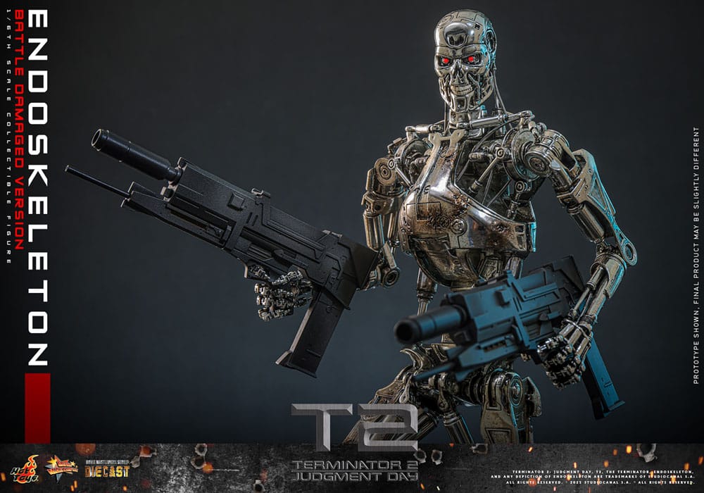 Terminator 2: Judgment Day Movie Masterpiece Die-cast Action Figure 1/6 Endoskeleton (Battle Damaged Version) 31 cm