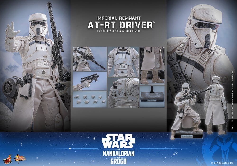 Star Wars: The Mandalorian & Grogu Movie Masterpiece Action Figure Set 1/6 Imperial Remnant AT-RT Driver & AT-RT 60 cm