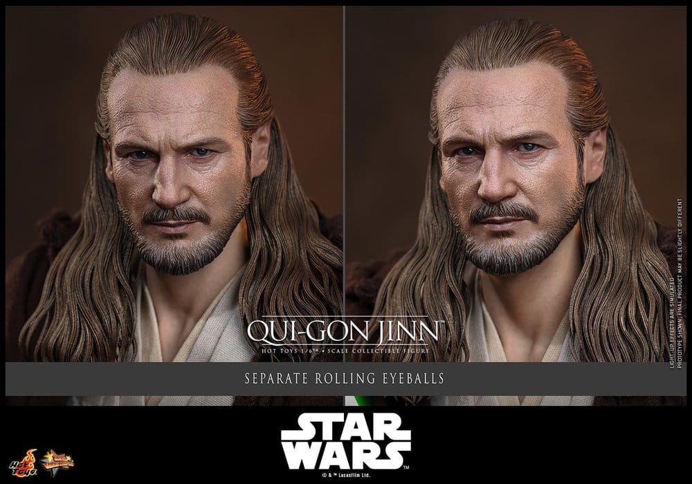 Star Wars: The Phantom Menace Movie Masterpiece Action Figure 1/6 Qui-Gon Jinn (Artisan Edition) Hot Toys Exclusive 32 cm