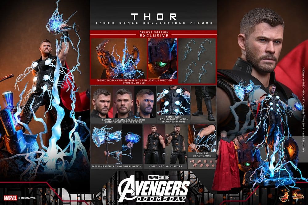 Avengers: Doomsday Movie Masterpiece Action Figure 1/6 Thor (Deluxe Version) 32 cm