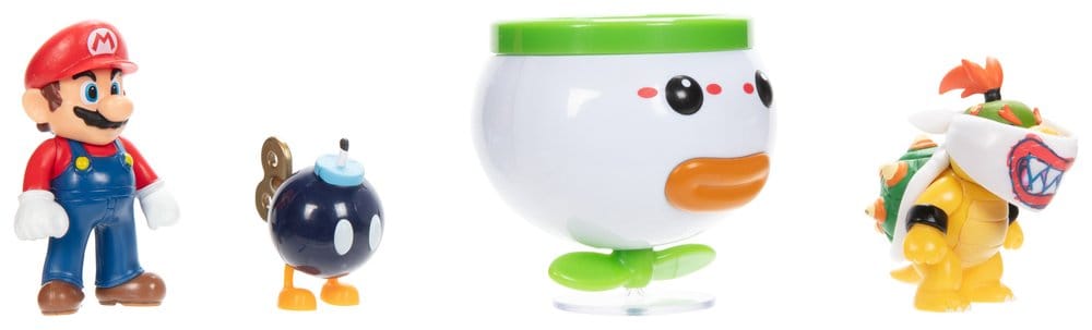 World of Nintendo Mini Figure 2-Pack Mario and Bowser Jr. Clown Car 6 cm