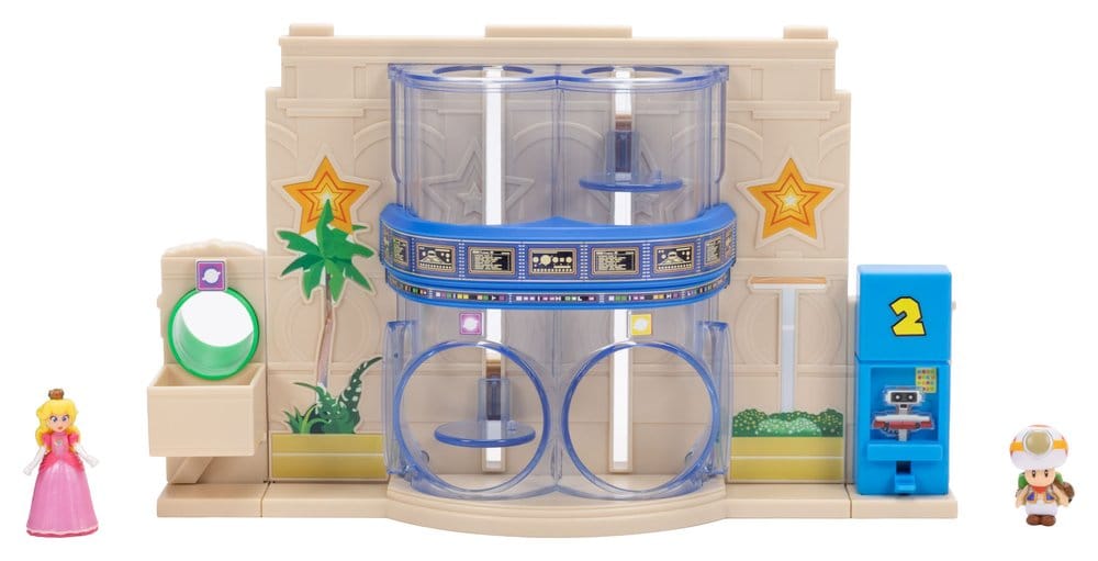 The Super Mario Galaxy Movie Diorama with 2 Mini Figures Gateway Galaxy