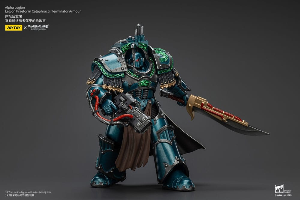 Warhammer The Horus Heresy Action Figure Alpha Legion Legion Praetor in Cataphractii Terminator Armour 18 cm