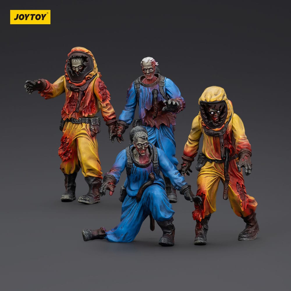 Zombie Dark Source Action Figures 4-Pack Biochemical Lab Team 8 cm