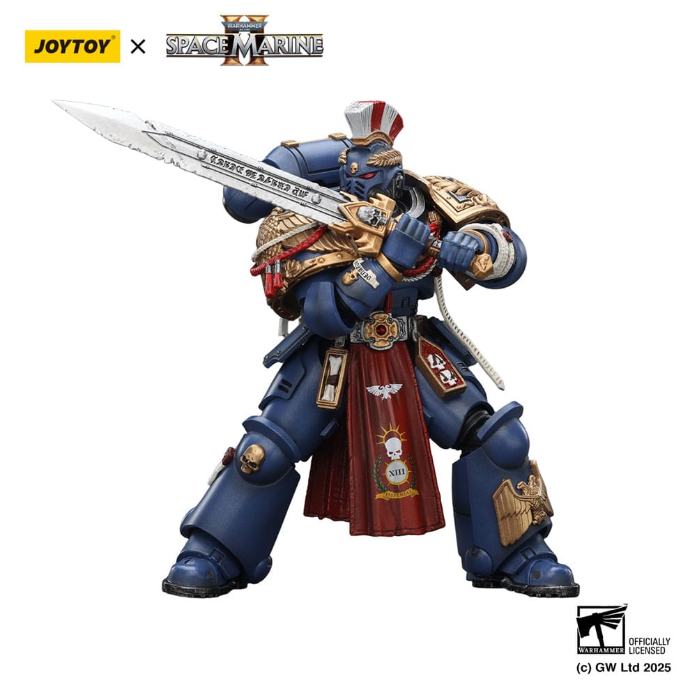Warhammer 40,000: Space Marine 2 Action Figure Ultramarines Relic Primus Armourwith Plasma Pistol and Combat Blade 13 cm