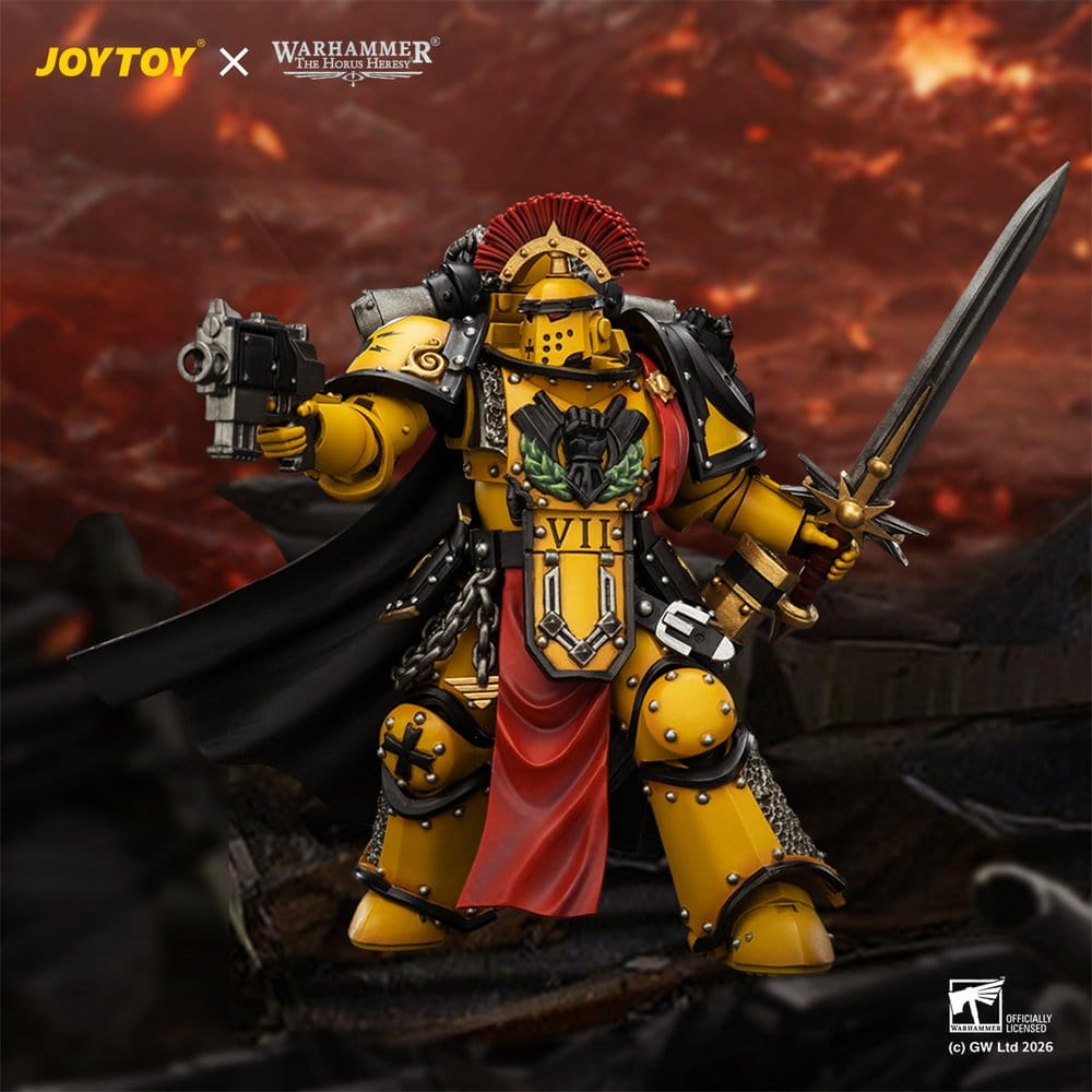 Warhammer Action Figure Imperial Fists Legion Praetor in Mk III Armour 13 cm