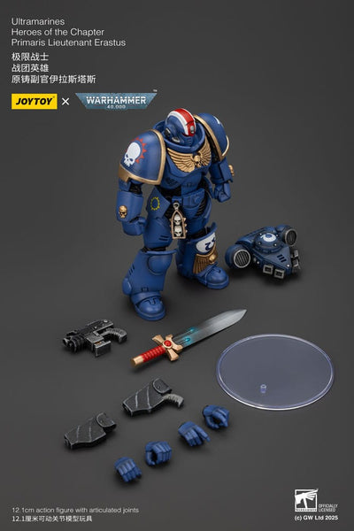 Warhammer 40k Action Figure 1/18 Ultramarines Heroes of the Chapter Primaris Lieutenant Erastus 20 cm