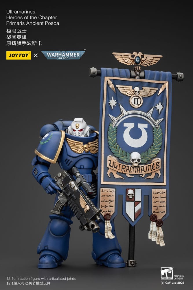 Warhammer 40k Action Figure 1/18 Ultramarines Heroes of the Chapter Primaris Ancient Posca 20 cm
