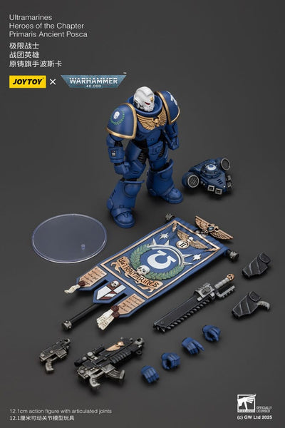 Warhammer 40k Action Figure 1/18 Ultramarines Heroes of the Chapter Primaris Ancient Posca 20 cm