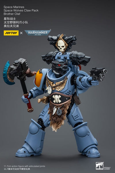 Warhammer 40k Action Figure 1/18 Space Marines Space Wolves Claw Pack Brother Olaf 12 cm