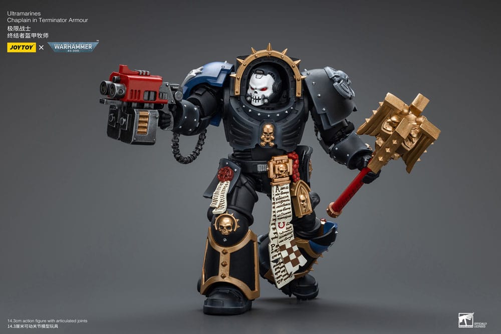 Warhammer 40k Action Figure 1/18 Ultramarines Chaplain in Terminator Armor 12 cm